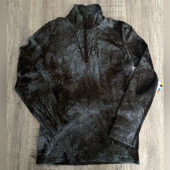 SmartWool classic baselayer 100% merino wool Black Forest 1/4 zip NWT - Picture 1 of 9